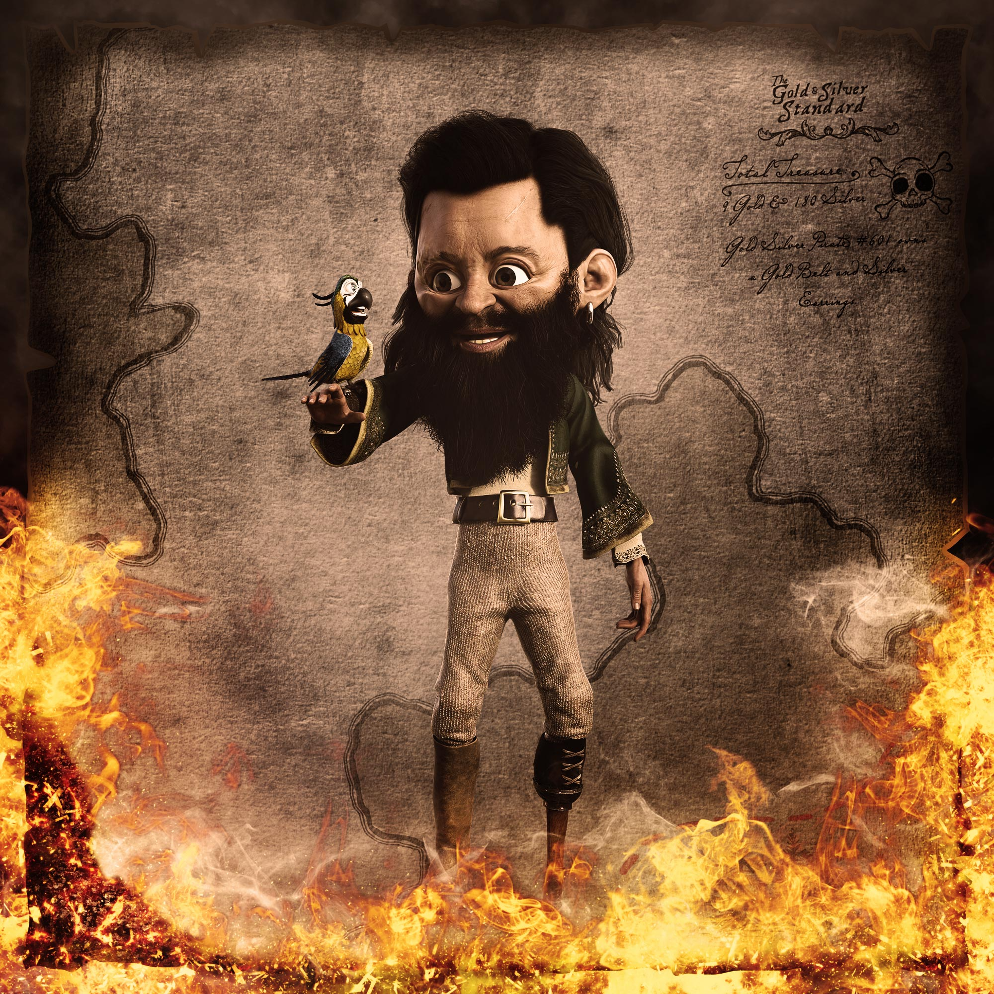 Gold Silver Pirate #601