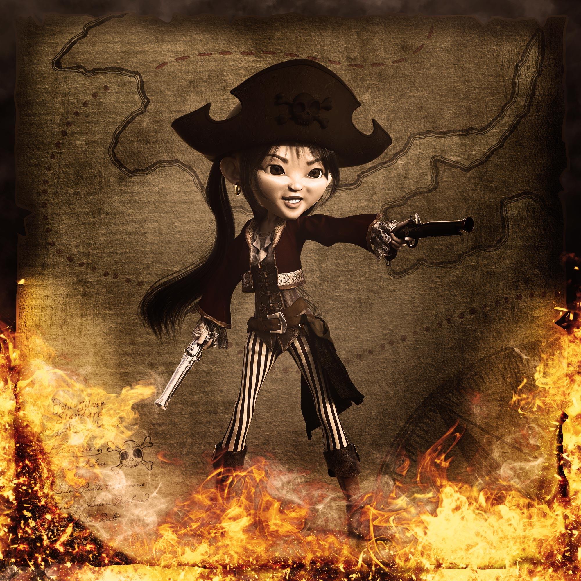 Gold Silver Pirate #617