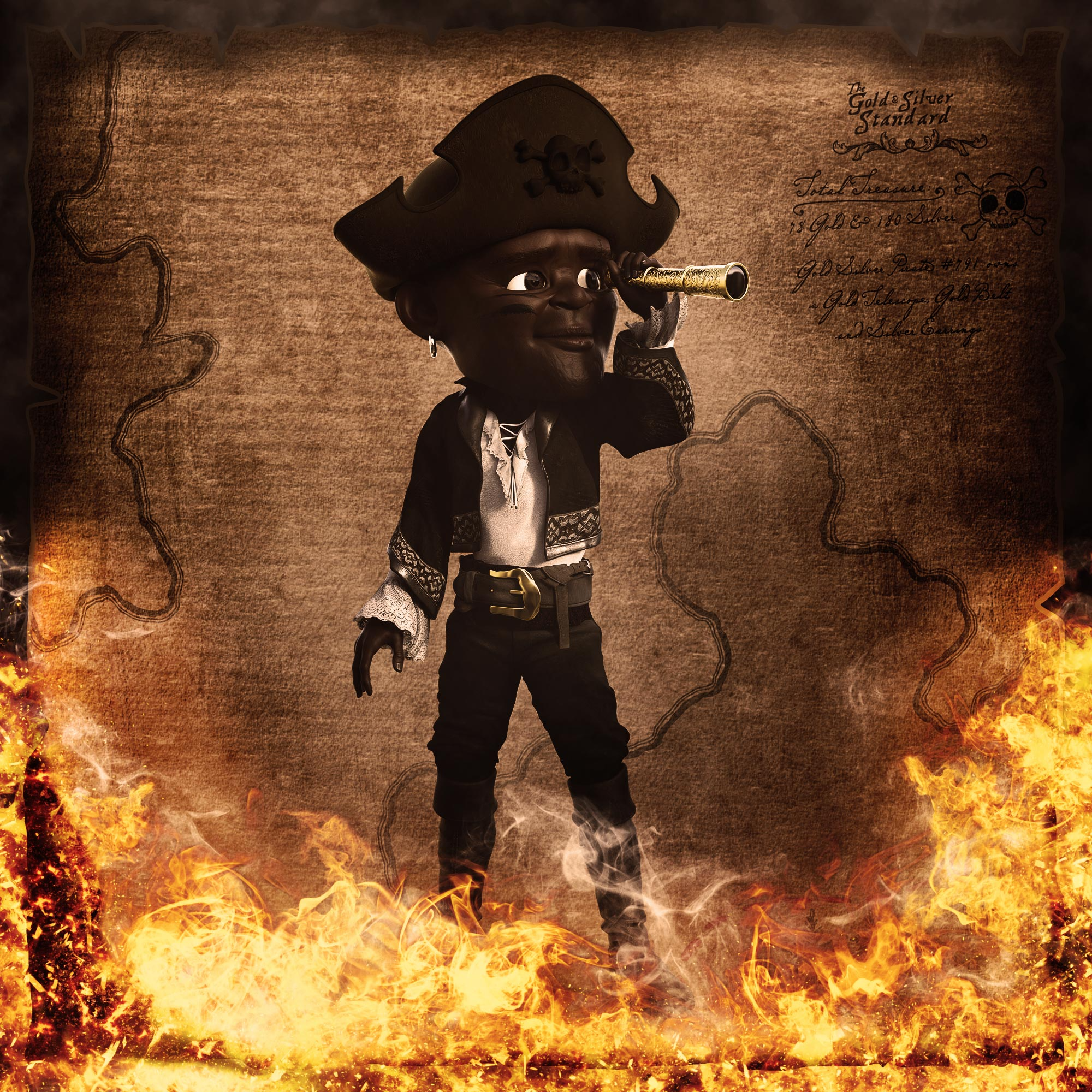 Gold Silver Pirate #791