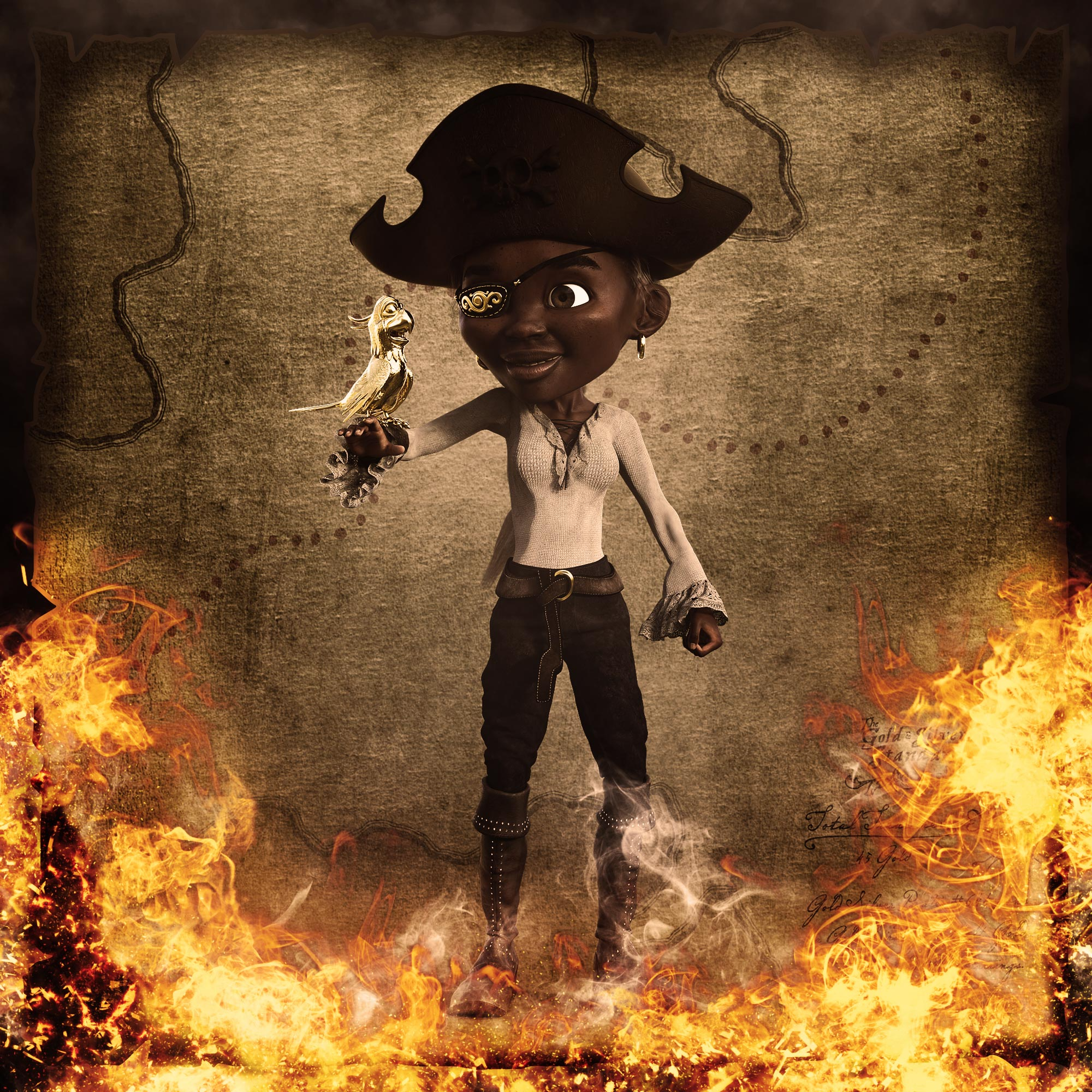 Gold Silver Pirate #644