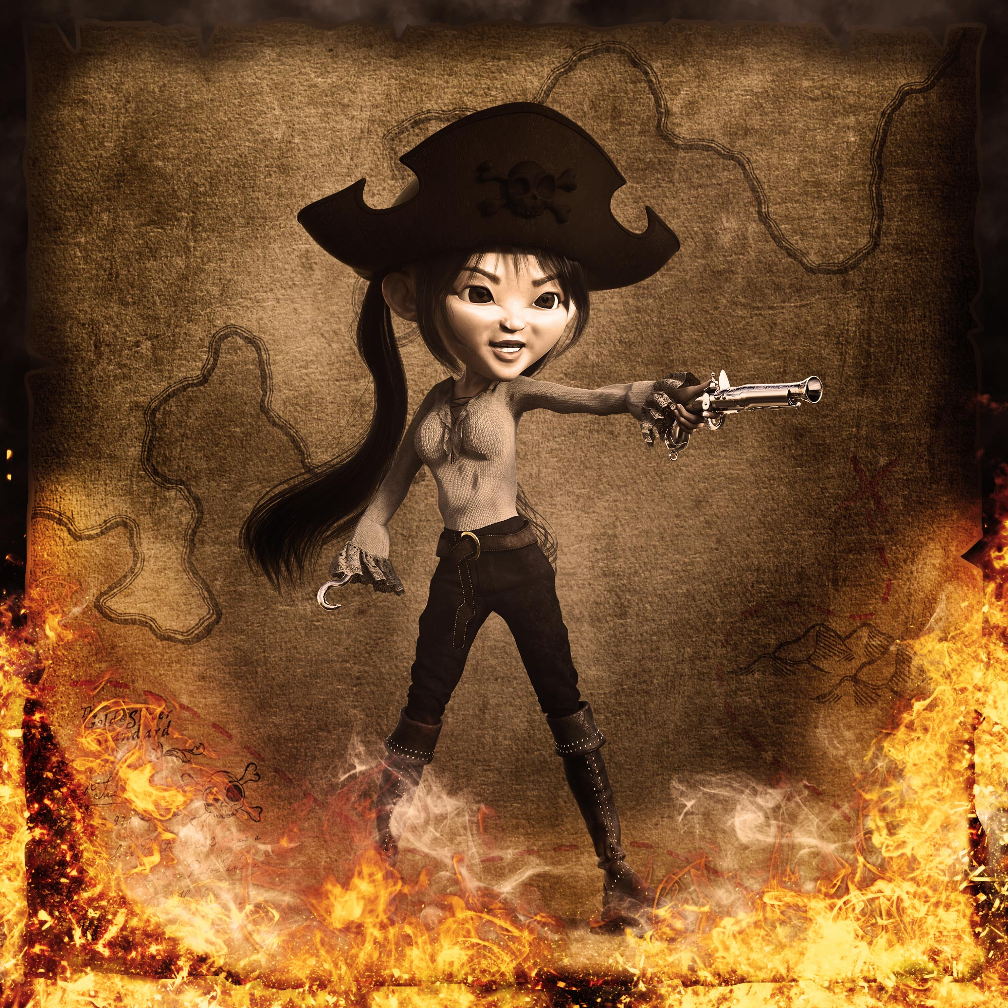 Gold Silver Pirate #222