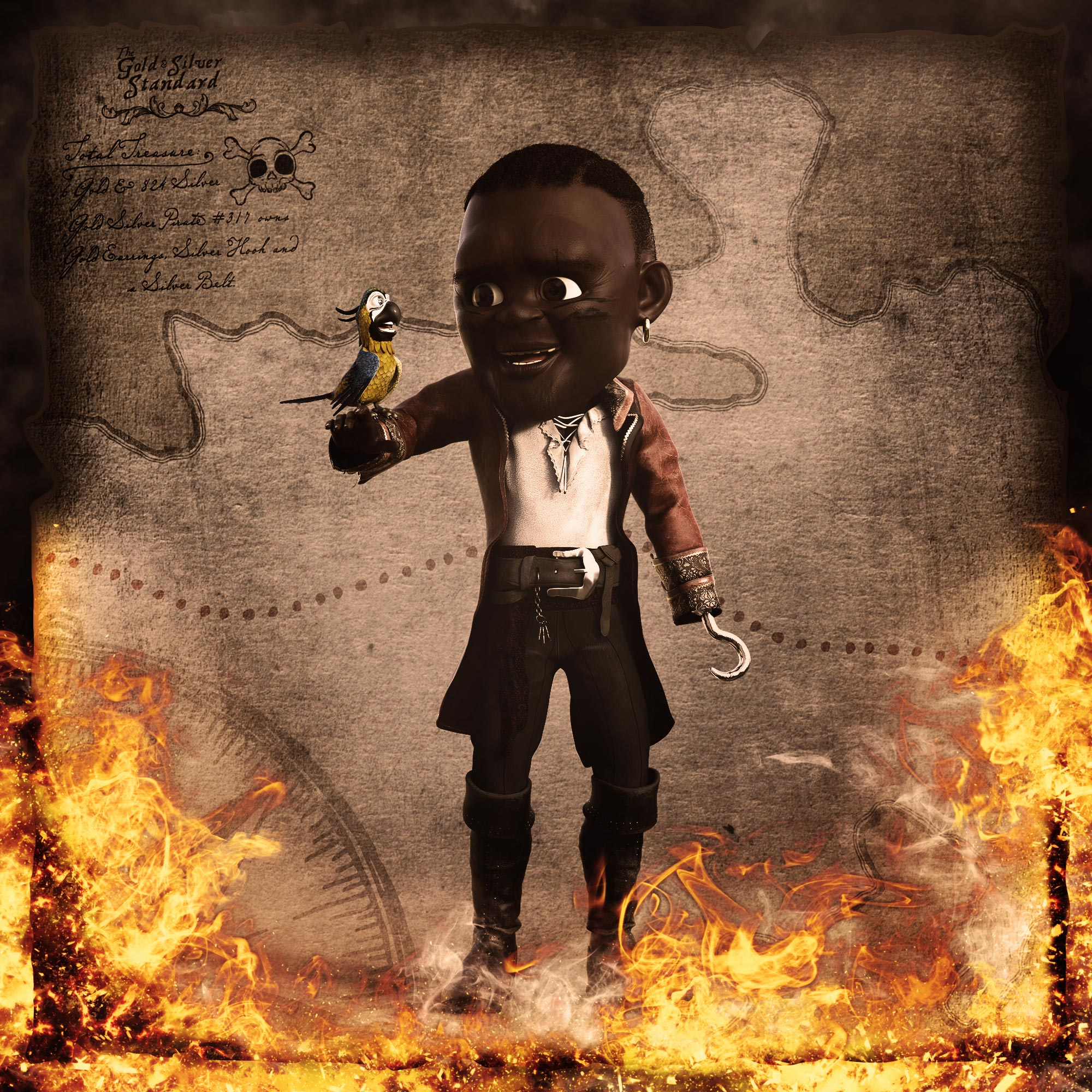 Gold Silver Pirate #317
