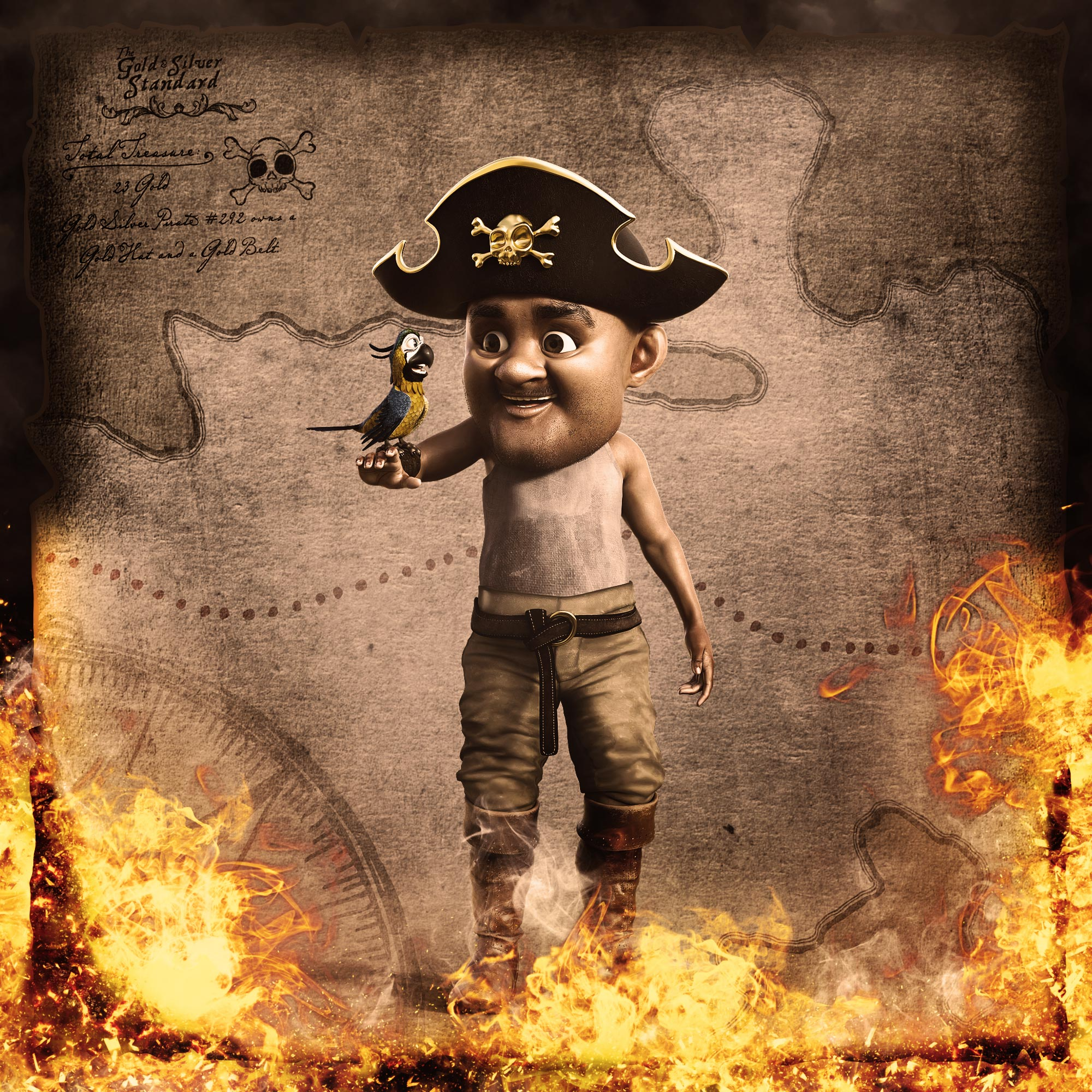 Gold Silver Pirate #292