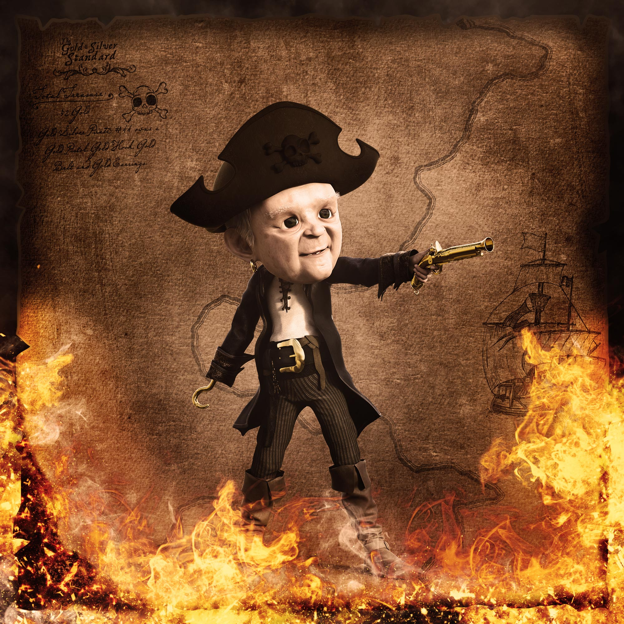 Gold Silver Pirate #44
