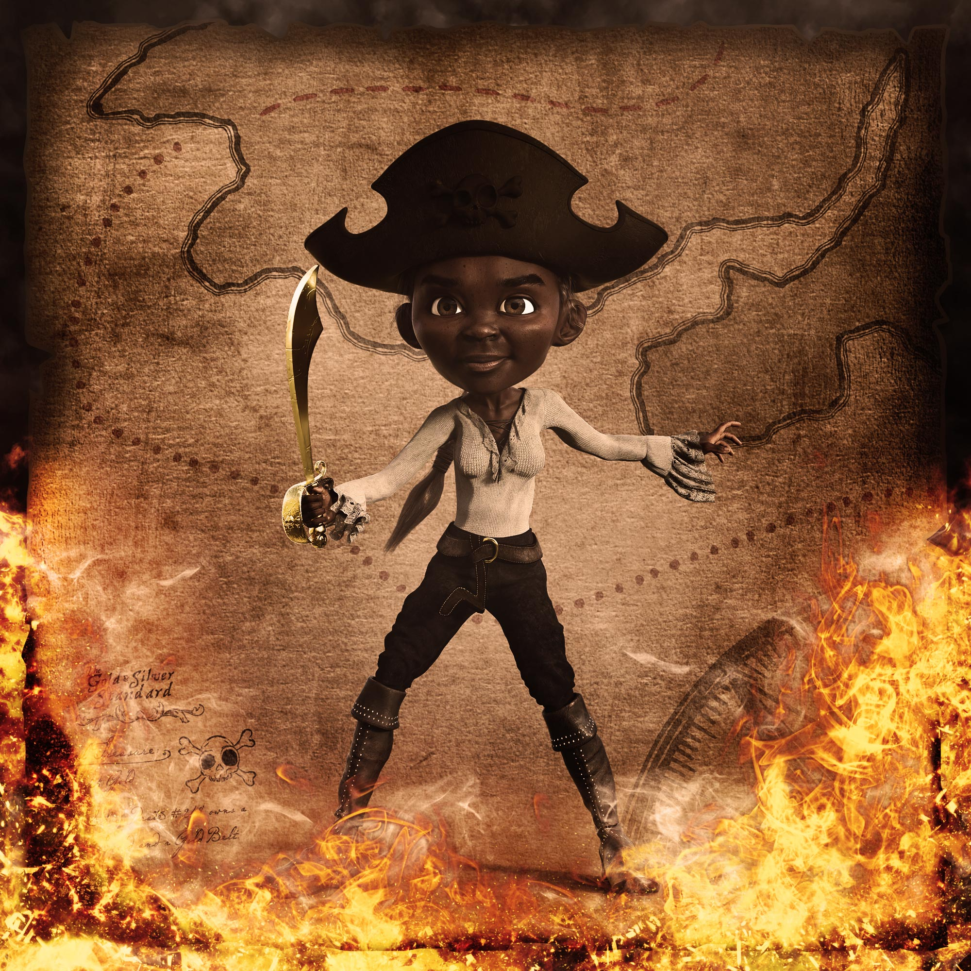 Gold Silver Pirate #248