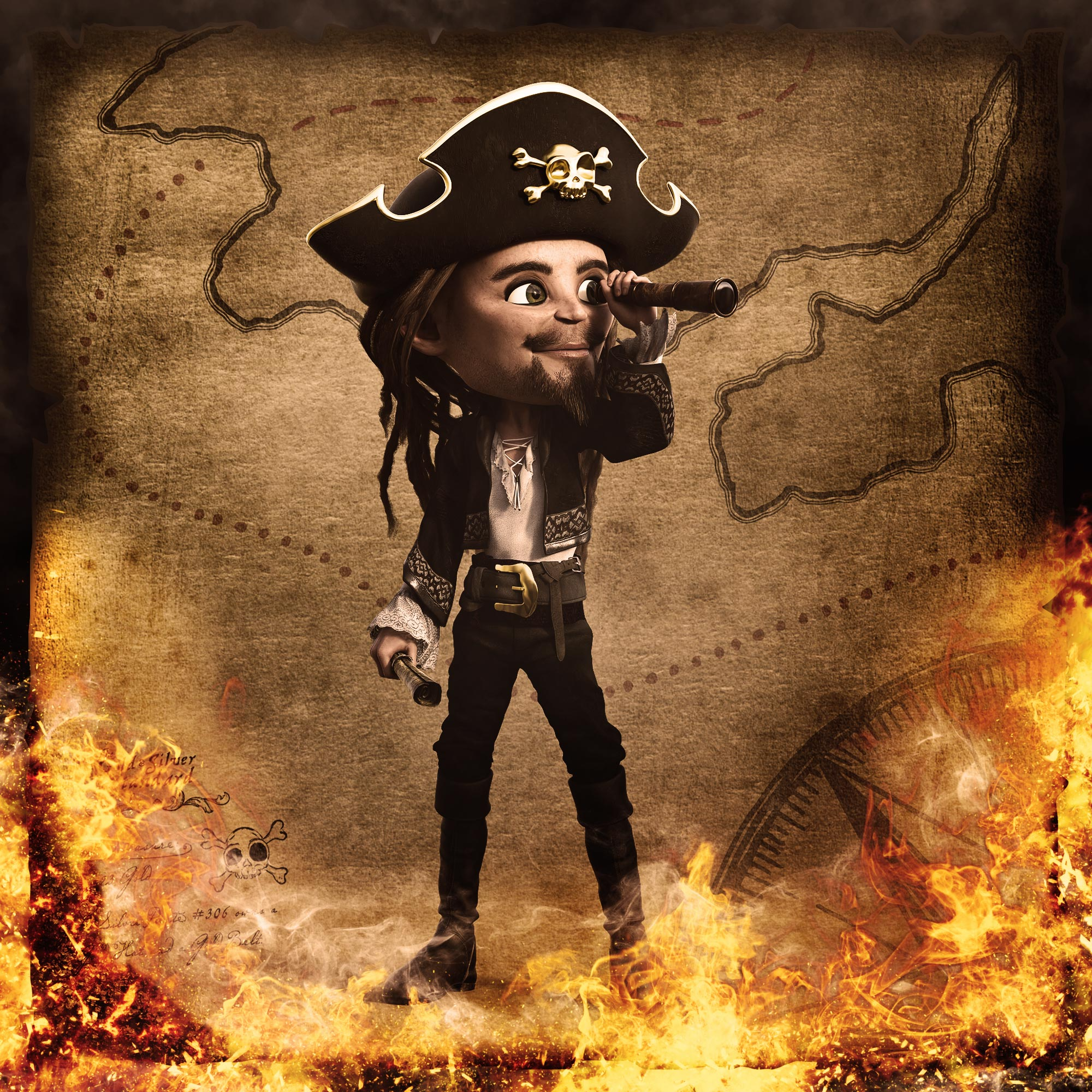 Gold Silver Pirate #306