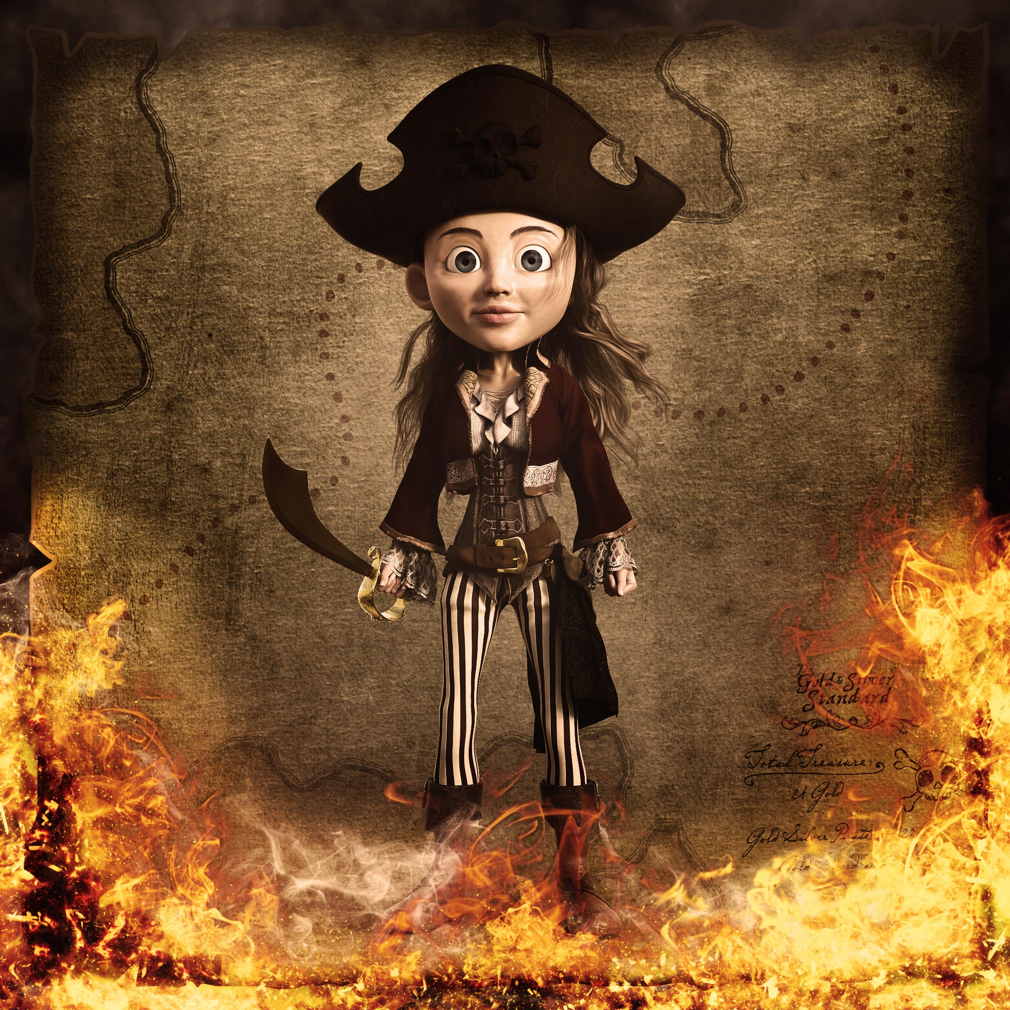 Gold Silver Pirate #627