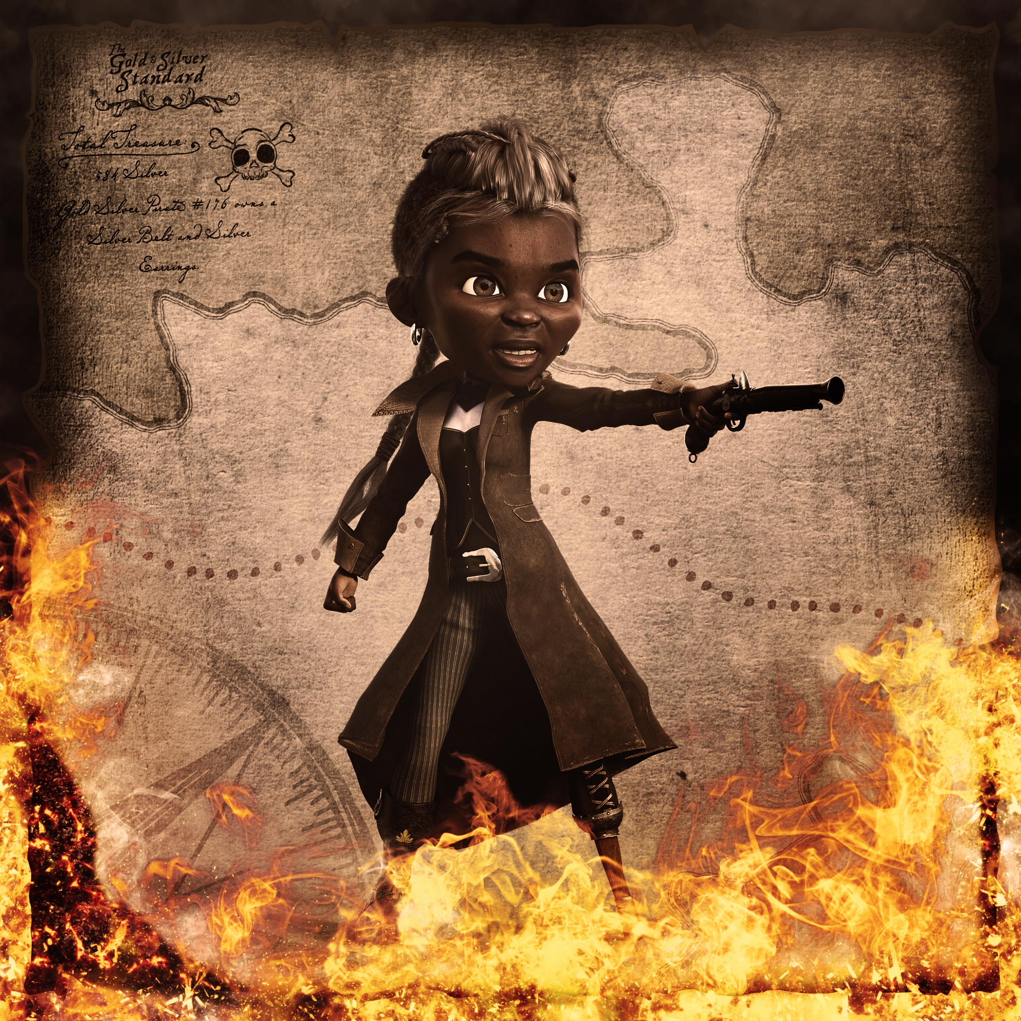 Gold Silver Pirate #176